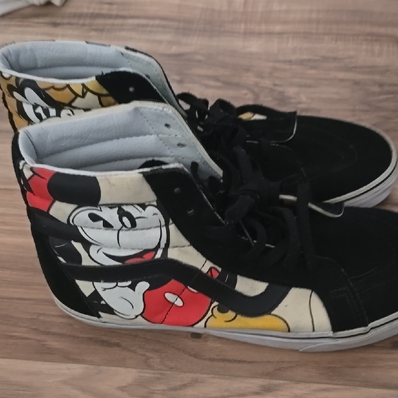 Kids High-Top Cartoon Sneakers - Black and Blue - Picture 4 of 8